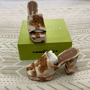 GIANNI BINI COWPRINT HEELS
